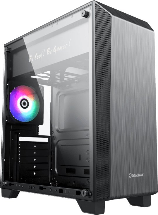 Корпус GameMax Nova N5 (ATX, Черн, USB 3.0, Зак.стекло, 1x120мм вент, без БП)