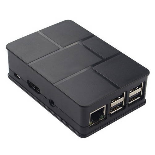 Корпус ACD RA186 Black ABS Plastic Case Brick style w/ Camera cable hole for Raspberry Pi 3
