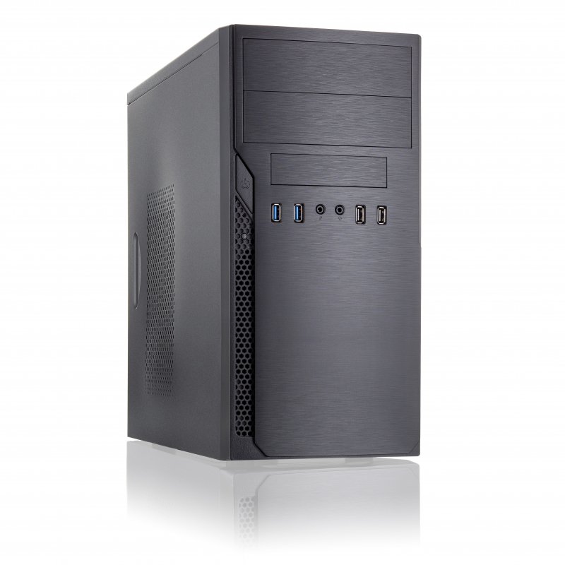 Корпус Foxline FL–628-FZ450R-U32 mATX case, black, w/PSU 450W 12cm, w/2xUSB2.0, w/2xUSB3.0 w/pwr cord, w/o FAN