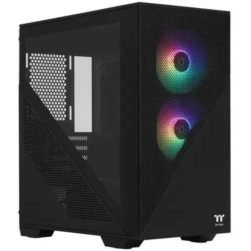 Корпус Thermaltake Divider 170 TG ARGB/Black CA-1S4-00S1WN-00 /Win/SPCC/Tempered Glass*1/120mm ARGB PWM Fan*2