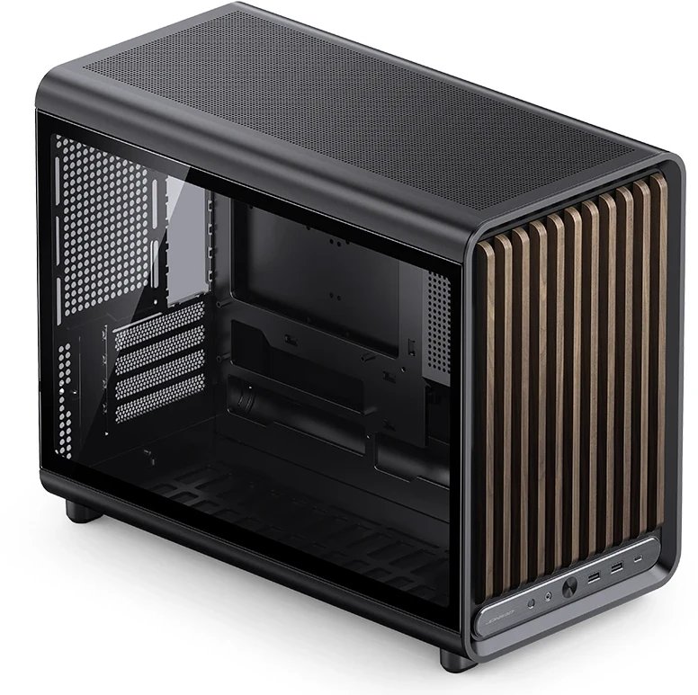 Корпус JONSBO D33 Wood Black, mini-ITX, mATX, черный