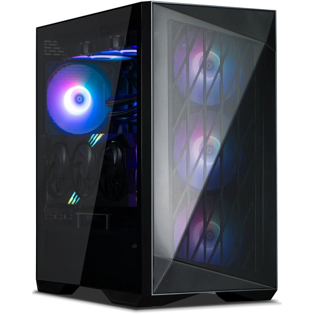 Корпус ZALMAN Z9 Iceberg MS Black, EATX, Black, Window, 4x3.5", 5x2.5", 2xUSB2.0, 2xUSB3.0, 1xUSB 3.1 Gen2 Type-C, Front 3x140mm ARGB, Rear 1x140mm