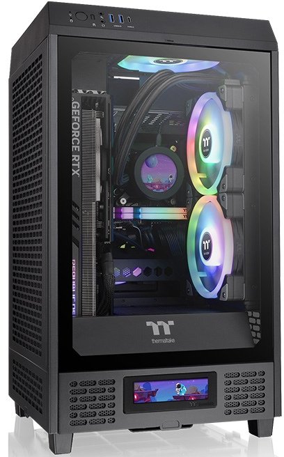 Корпус Thermaltake The Tower 200 (CA-1X9-00S1WN-00) черный без БП miniITX 11x120mm 5x140mm 2xUSB3.0 1xUSB3.1 audio bott PSU