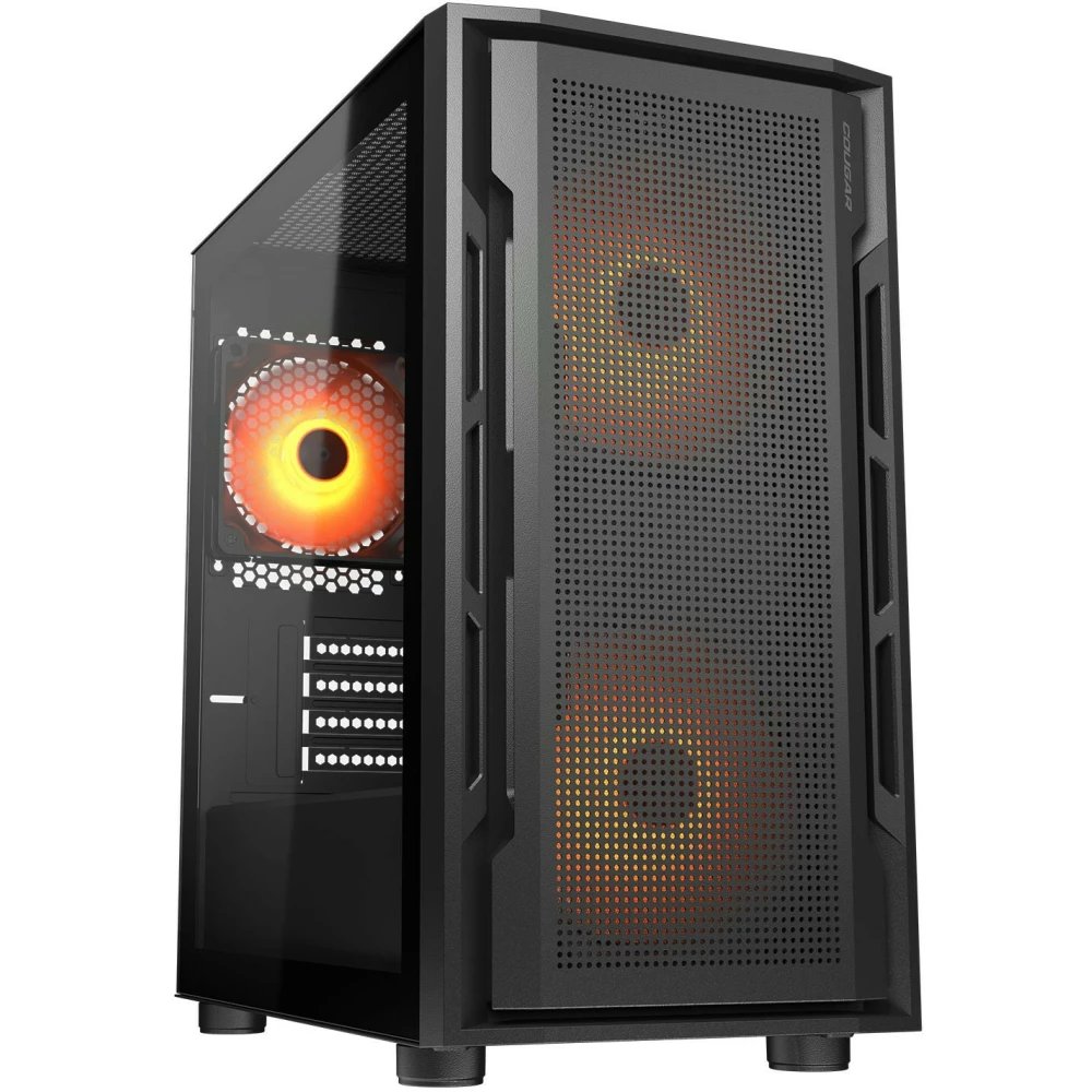 Корпус Cougar Uniface Mini RGB 2х140mm + 1x120mm ARGB Fan, ARGB Fan Hub, без БП, черный, mATX