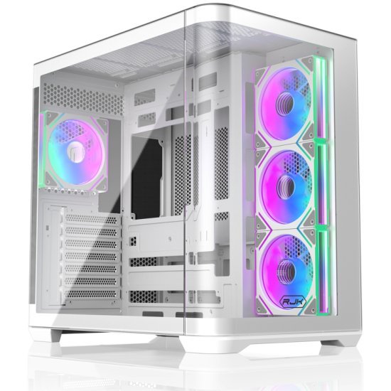 Корпус RAIJINTEK CO LTD Atreus BT4 (0R20B00254), без БП, Midi-Tower, TG, 4x120mm ARGB, 2xUSB-A 3.0 + 1xUSB Type-C , E-ATX, ATX, mITX White