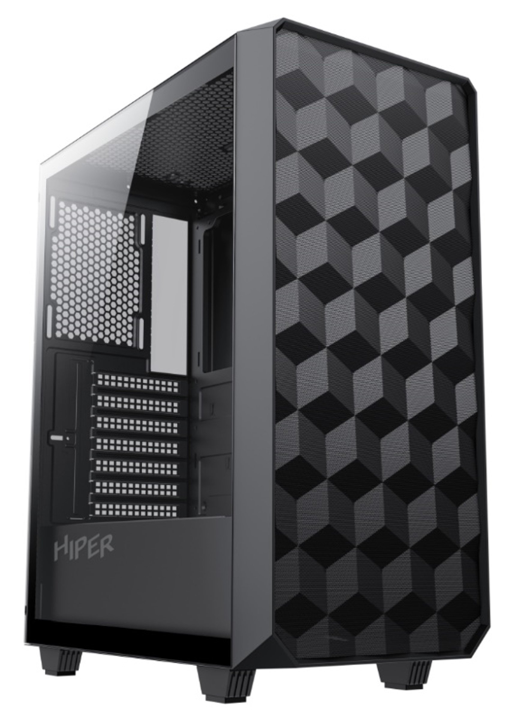 Корпус Hiper BH34-1 черный без БП ATX 3x120mm 2x140mm 1xUSB3.0 1xUSB3.1 audio bott PSU