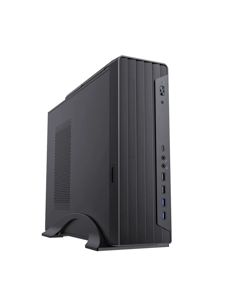 Корпус Foxline FL-418 black (FL-418-SFX400-U32C) mATX Desktop 400W, w/PSU SFX w/2xUSB3.0+2xUSB2.0+1xType-C (USB2.0)