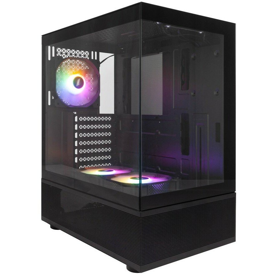 Корпус 1stPlayer MIKU Mi7-A Black / ATX / 3x120mm LED fans / Mi7-A-BK-2F1R-1F1