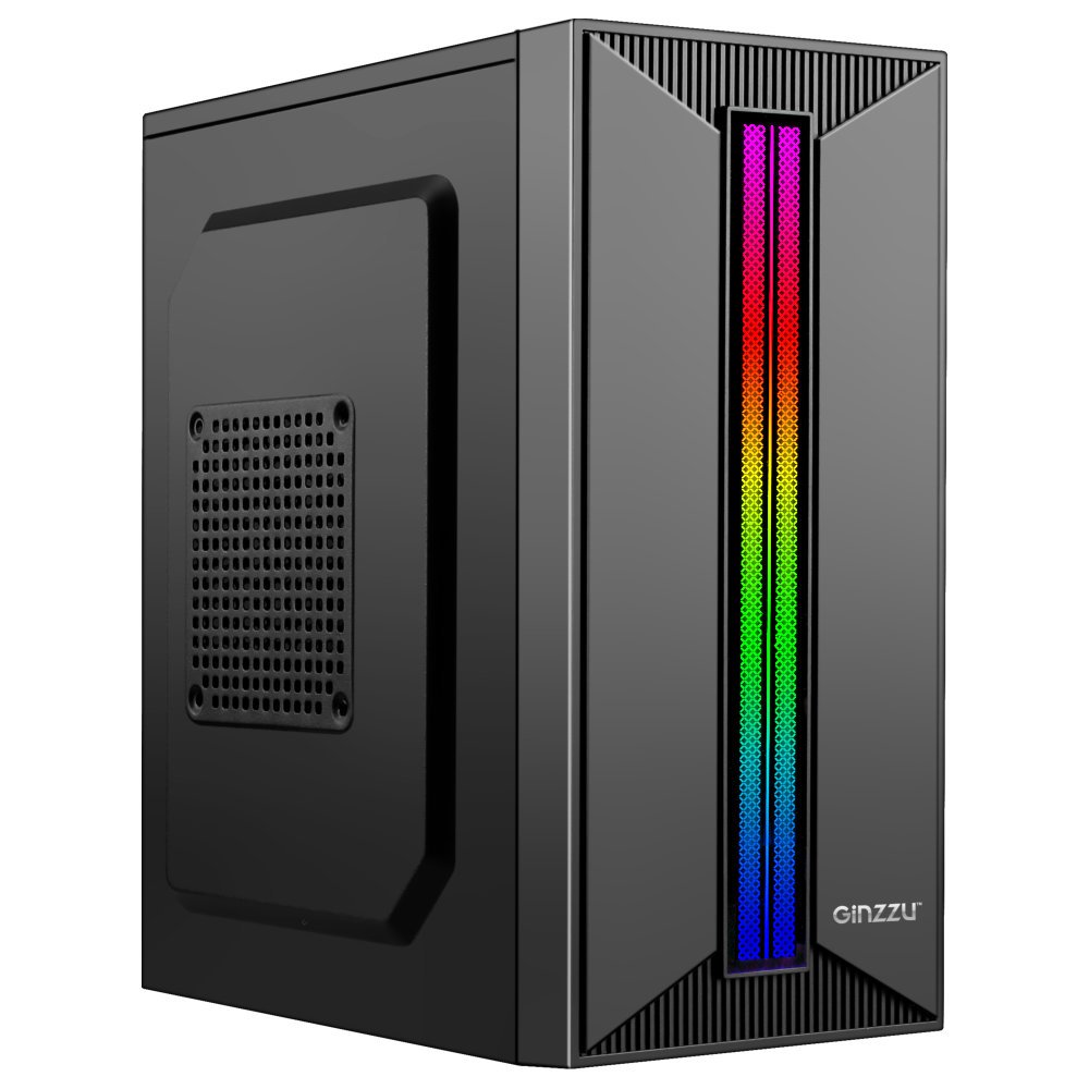 Корпус Ginzzu B350 2*USB 2.0,AU RGB