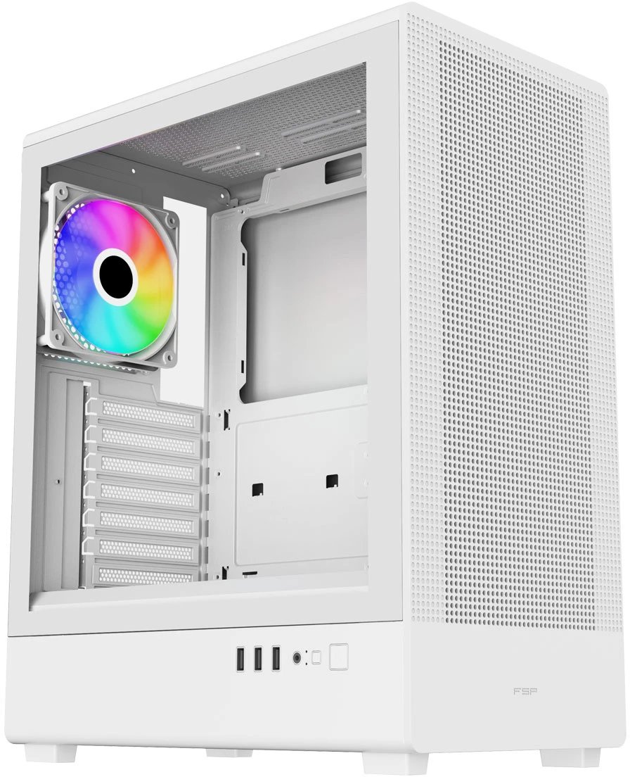Корпус FSP M221-WA (POC0000360), ATX Minitower, USB3.0 x 1/USB2.0 x 2, White