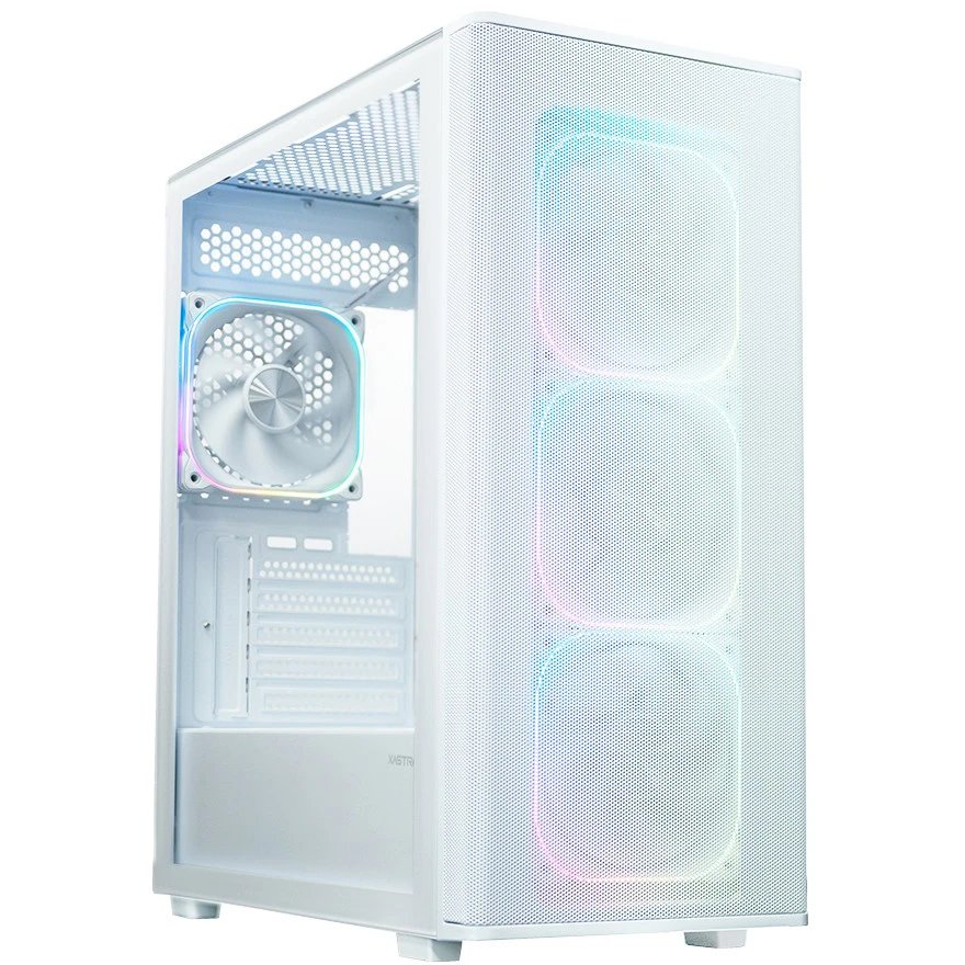 Корпус XASTRA A300M 4ARGB-C6 WH White (A300M-4FG12A-C6-WH) mATX/Mesh/ Srewless full-size TG / 4x120mm FG120 ARGB PWM fans/Argb+PWM HUB 6ports