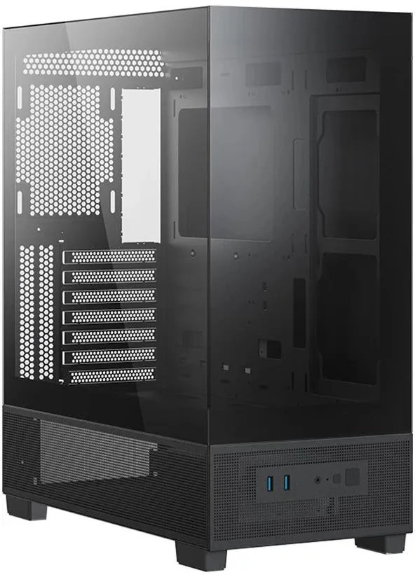 Корпус XASTRA Q500-0F Black (Q500-0F) ATX/Aquarium/Screewless/no fans