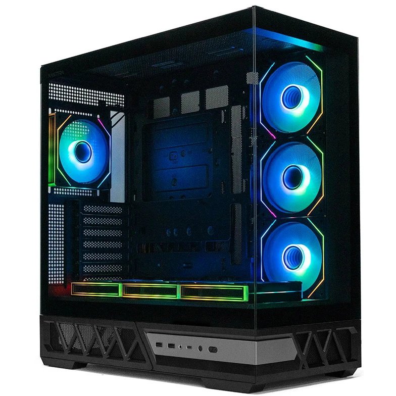 Корпус XASTRA Q700 7ARGB-C10-UC Black (Q700-7FM12A-C10-UC) ATX/Aquarium/Screewless/7x120mm ARGB PWM mirror fans/Argb+PWM HUB 10port/Type C