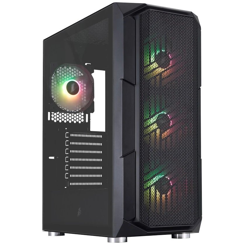 Корпус 1STPLAYER Firebase XF Black (XF-BK-4F7) / ATX / 4x120mm ARGB fans