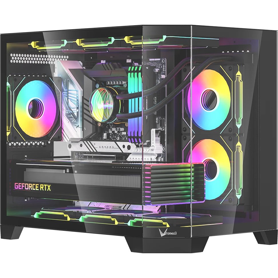 Корпус Formula Crystal Z6M Floe, mATX, без БП, черный