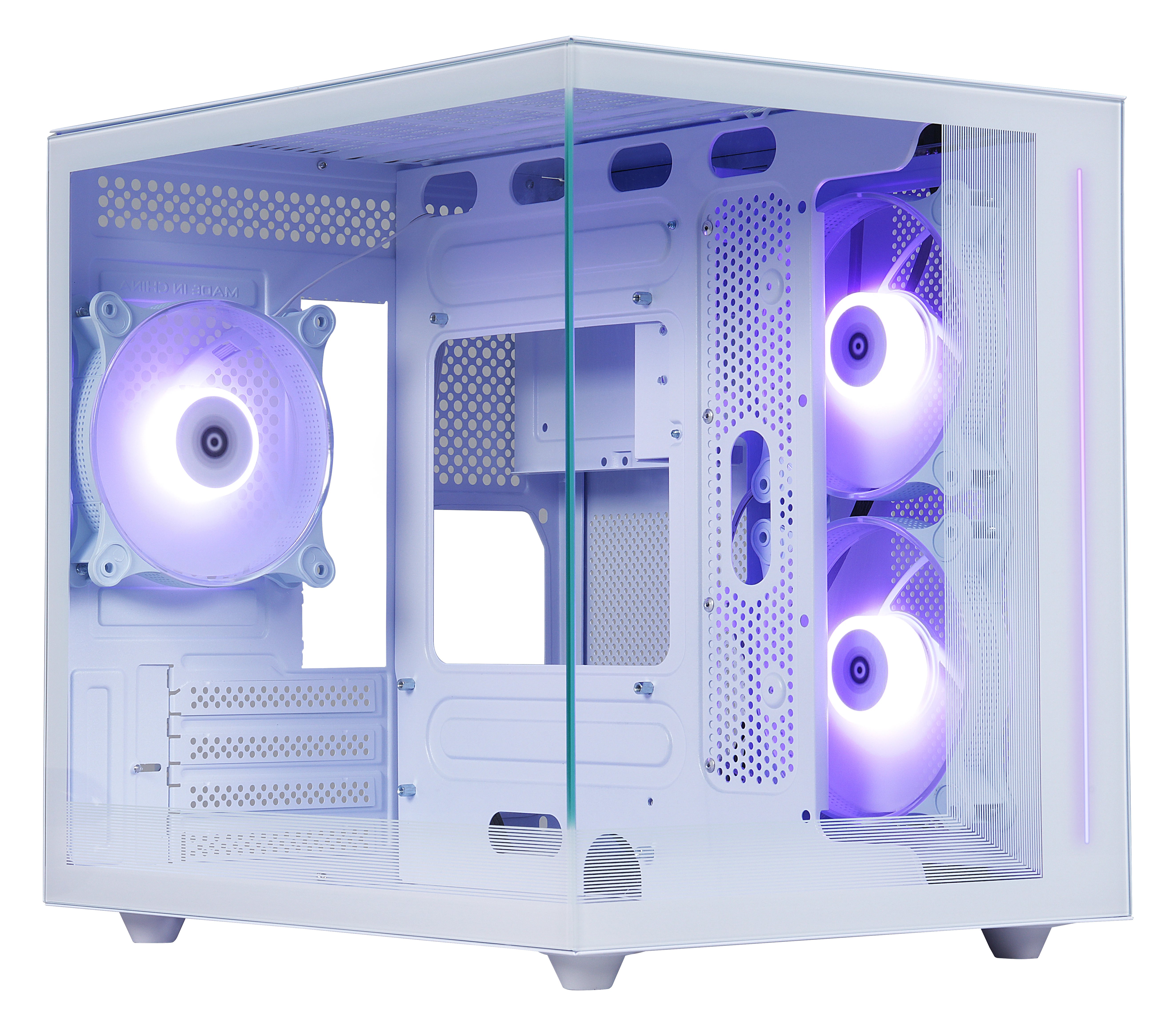 Корпус компьютерный DEFENDER NovaCube белый,mATX,3fan,switch&M/BSynс