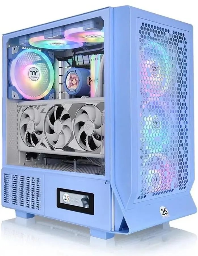 Корпус Thermaltake Ceres 330 TG ARGB Hydrangea (CA-1Y2-00MFWN-00) синий без БП ATX 3x140mm 2xUSB3.0 audio bott PSU