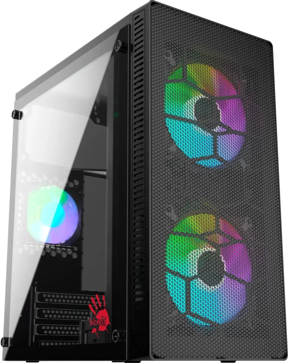Корпус BLOODY BD-CC101, mATX, Mini-Tower, без БП, черный