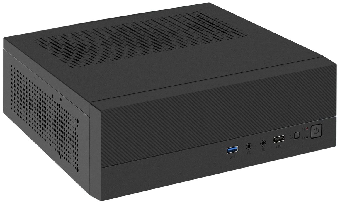 Корпус Exegate FL-103 EX301222RUS без БП, mini-ITX, USB, USB 3.0, аудио, черный
