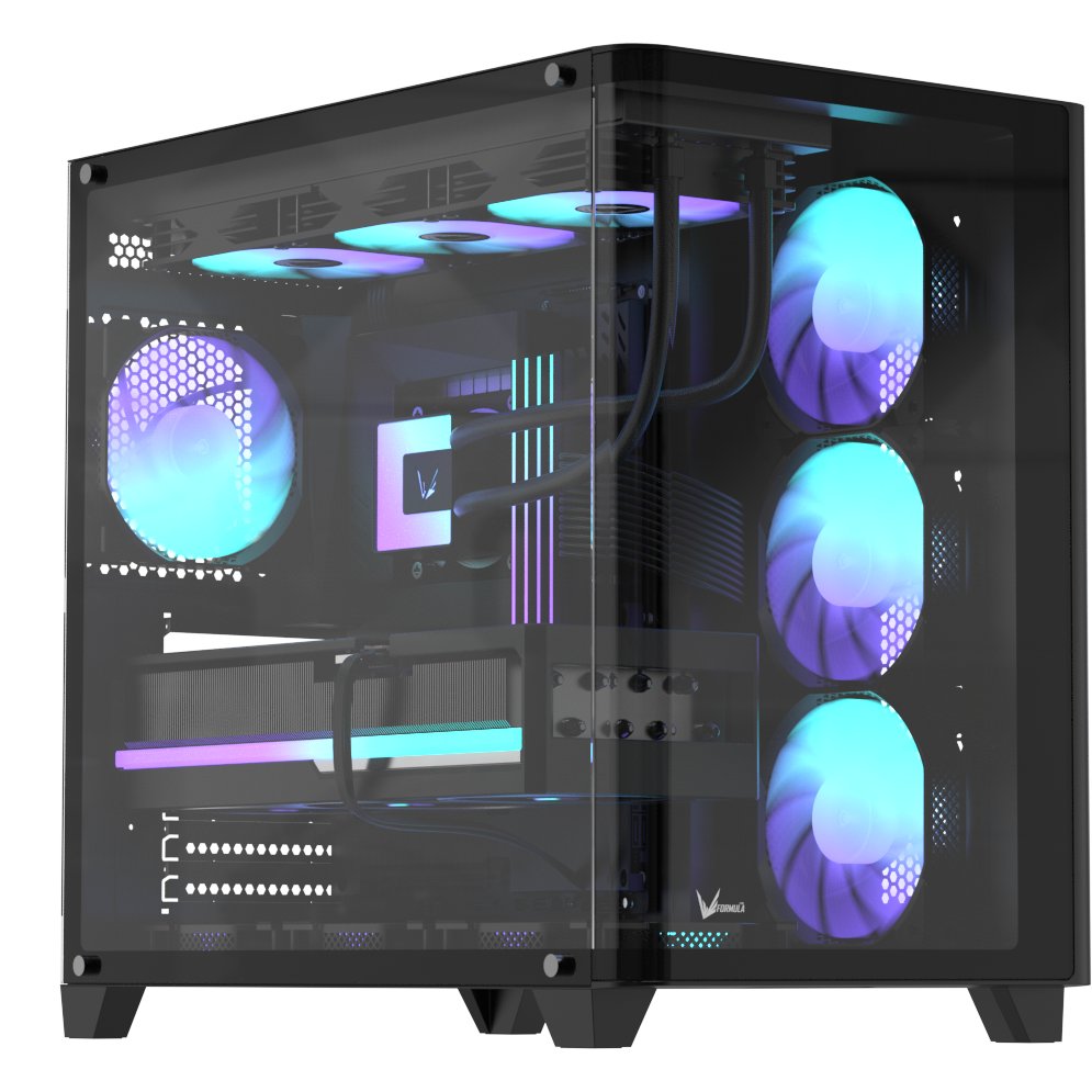 Корпус Formula Crystal U2, ATX, Midi-Tower, без БП, черный