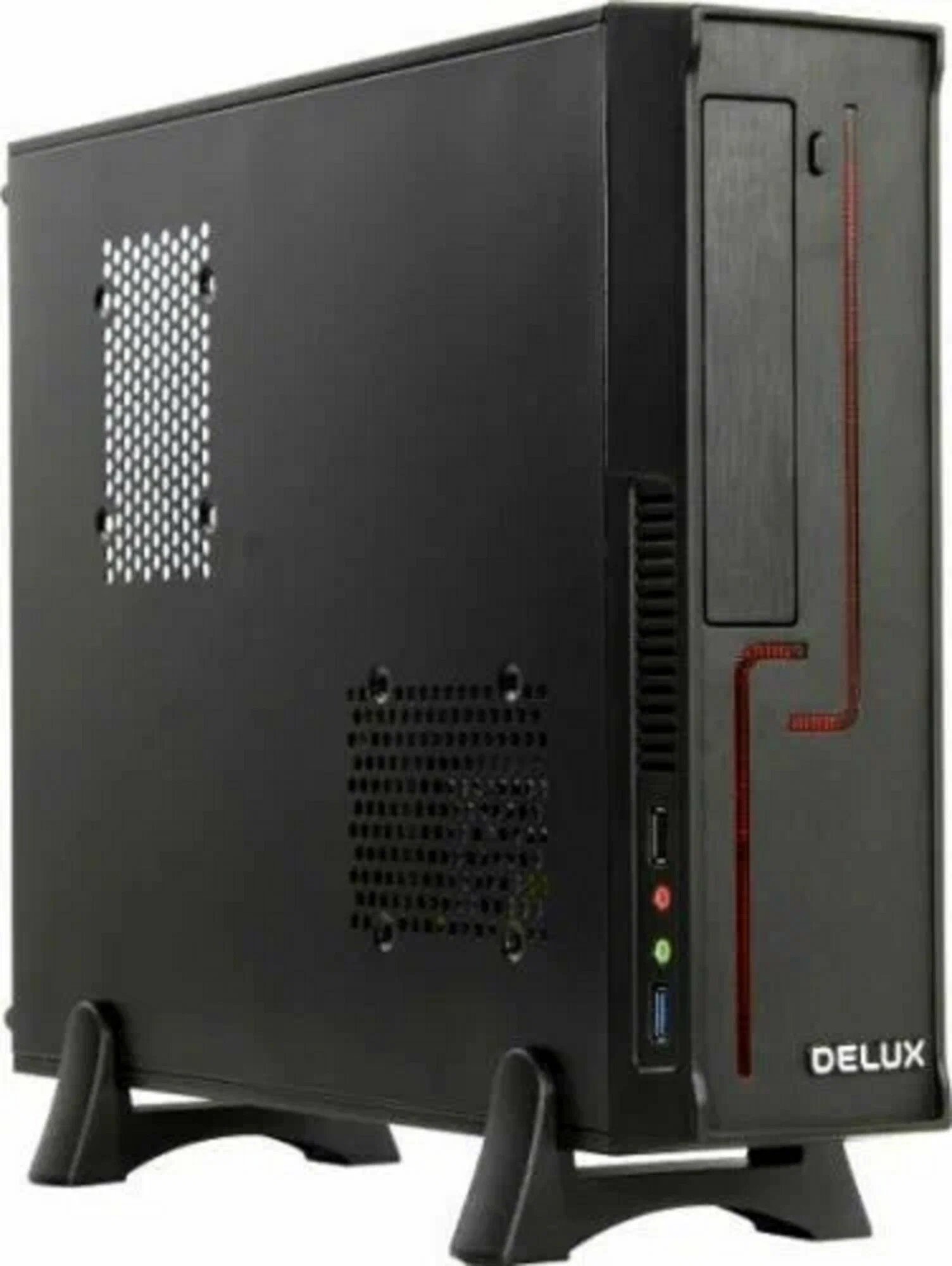 Корпус Delux H308 черный, БП 300W, mATX, USB 3.0, audio