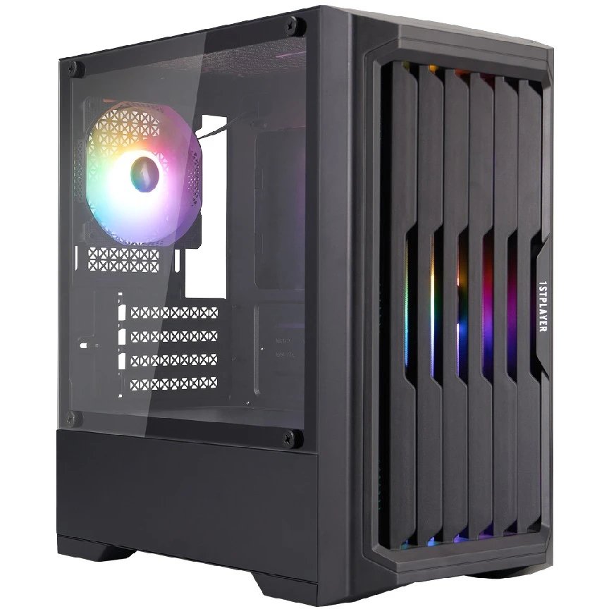 Корпус 1stPlayer BULLET HUNTER H2 Black (H2-BK-4F1) mATX 4x120mm FRGB fans