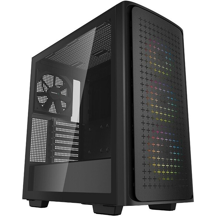 Корпус Deepcool CK560 без БП (R-CK560-BKAAE4-G-1), боковое окно (зак. стекло), 3xARGB LED 120мм, 1x140мм, черный, ATX