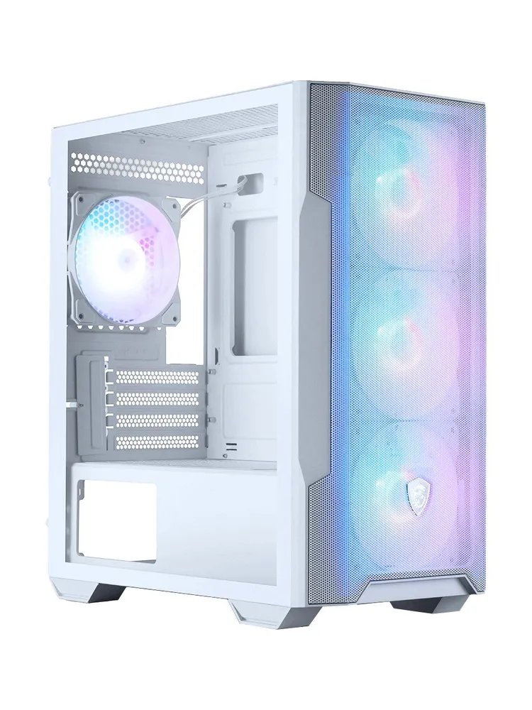 Корпус MSI MAG Forge M100R White (306-7G20W24-HH9) Mini-Tower, MATX, 1xUSB 3.0, 2xUSB 2.0, 4x120mm ARGB Fan, ARGB Control Board, TG