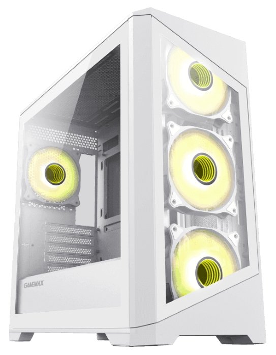 Корпус GameMax Destroyer TGW, mATX, white, w/o psu, w/1xUSB3.0+2xUSB2.0, Combo Audio, w/3x12cm ARGB front fan
