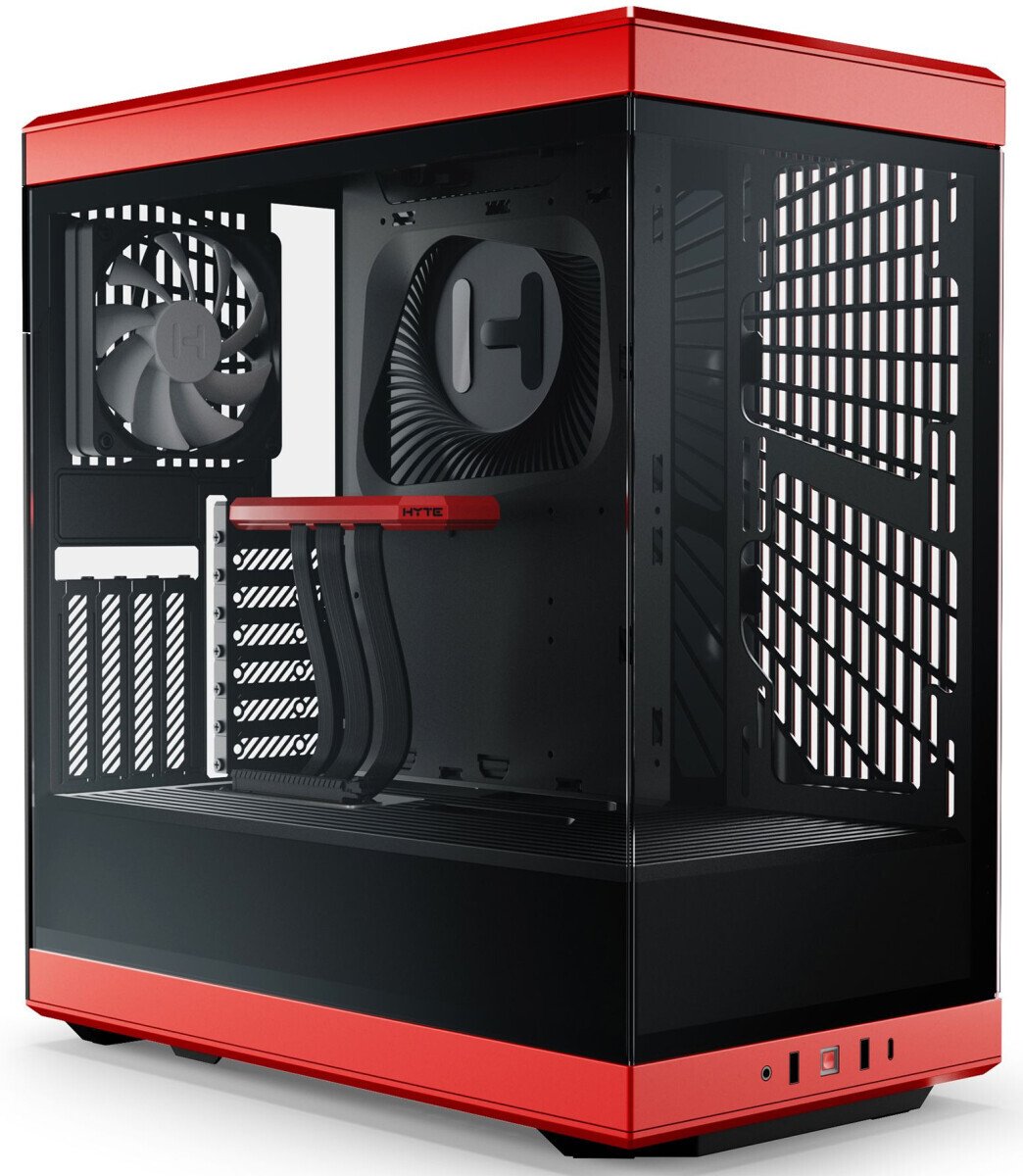 Корпус HYTE Y40 (CS-HYTE-Y40-BR), без БП, Midi-Tower, TG, no fans, 2xUSB-A 3.2, 1xUSB Type-C, ATX, mITX Black Cherry