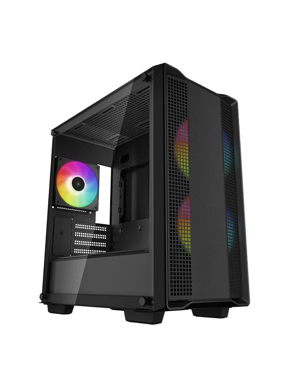 Корпус DeepCool CC360 ARGB (R-CC360-BKAPM3-G-1) (mATX, без БП, 2xUSB, с окном)