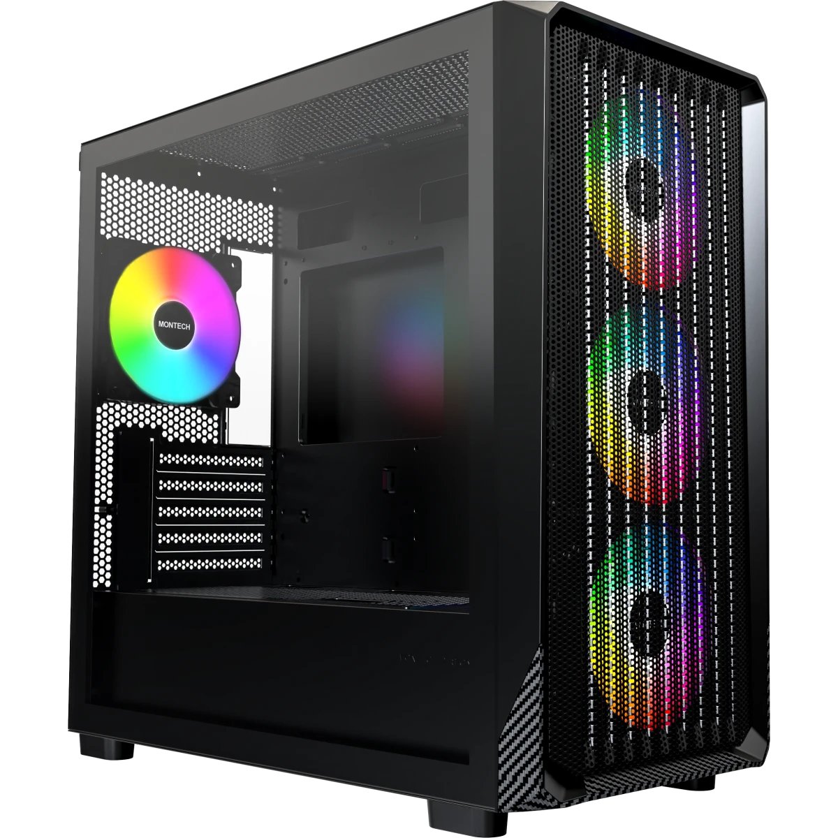 Корпус Montech X5M Black / mATX / 3x120mm & 1x140mm ARGB fans