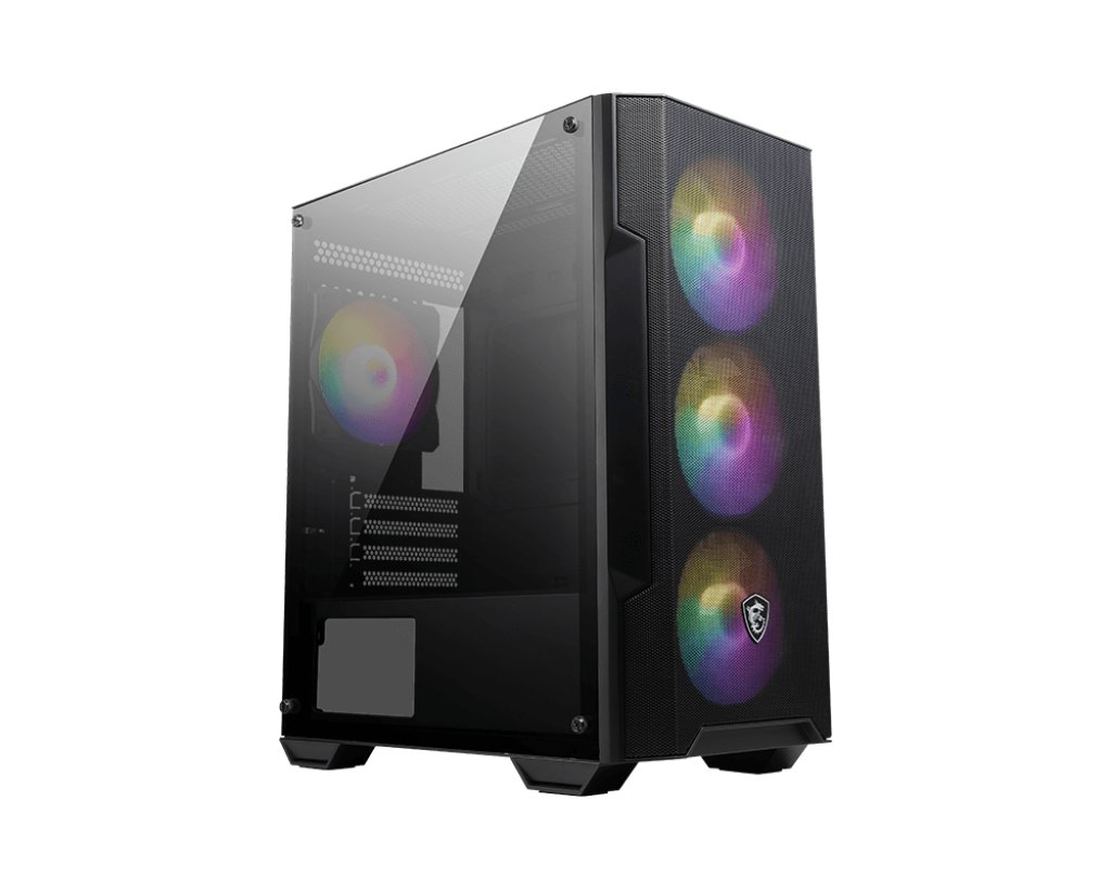Корпус MSI Mag Forge M100A, mATX, Black, window, 2x3.5", Compatible with 2.5" (Max up to 4x2.5"), 1xUSB 3.2 Gen 1, 2xUSB 2.0