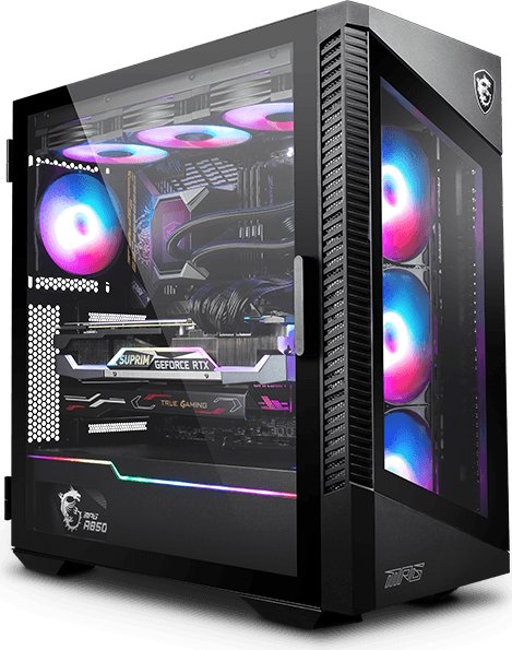 Корпус MSI MPG Velox 100R 2xUSB 3.0, 1xType C, 4x120mm ARGB Fan, ARGB Control Board, Tempered Glass Window, Glass Front Panel, Brown Box
