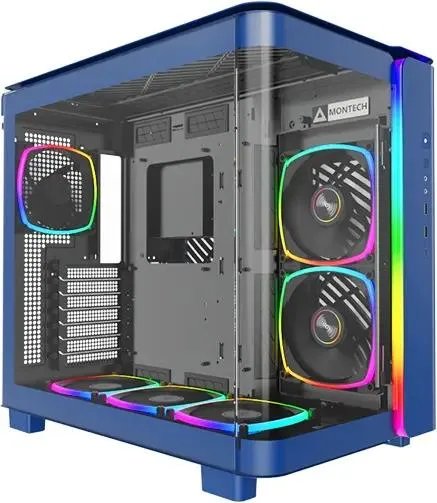 Корпус MONTECH King 95 Pro, ATX, без БП, голубой