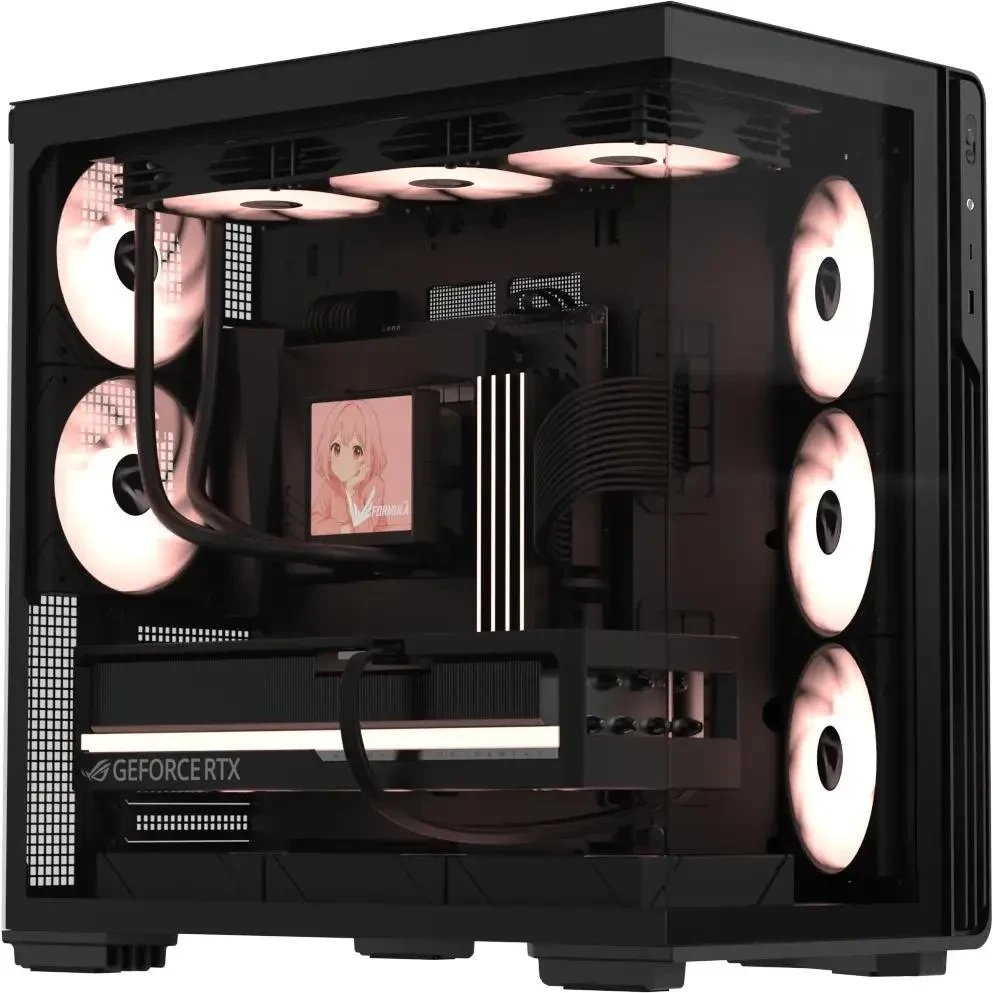 Корпус Formula Crystal Z7 PA черный без БП ATX 5x120mm 1xUSB3.0 1xUSB3.1 audio bott PSU
