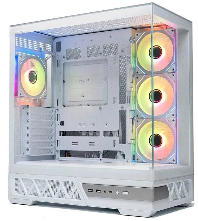 Корпус XASTRA Q700 4ARGB-C10-UC White (Q700-4FM12A-C10-UC-WH) ATX/Aquarium/Screewless/4x120mm ARGB PWM mirror fans/Argb+PWM HUB 10port/Type C