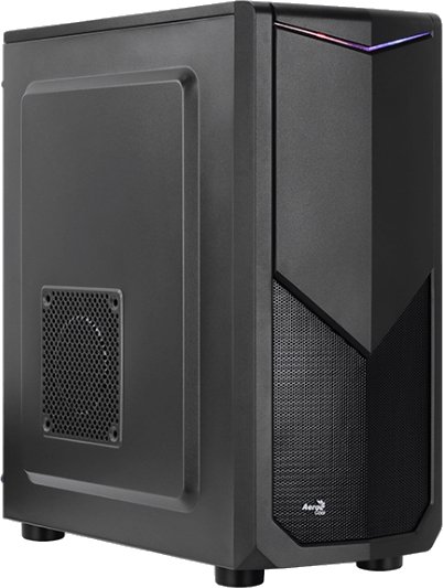 Корпус Aerocool Tomahawk-S-BK-v4, ATX, без БП, 202x440.5x399мм (ШxГxВ), USB2.0 x2