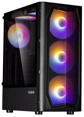 Корпус ZALMAN N4 Rev.1, ATX, Black, 2xUSB2.0, 1xUSB3.0, Front 3x140mm RGB, Rear 1x120mm RGB, TOP 2x120mm RGB