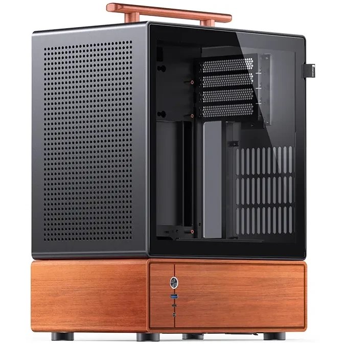 Корпус JONSBO T7 Black без БП, боковая панель из закаленного стекла, mini-ITX, micro-ATX, черный