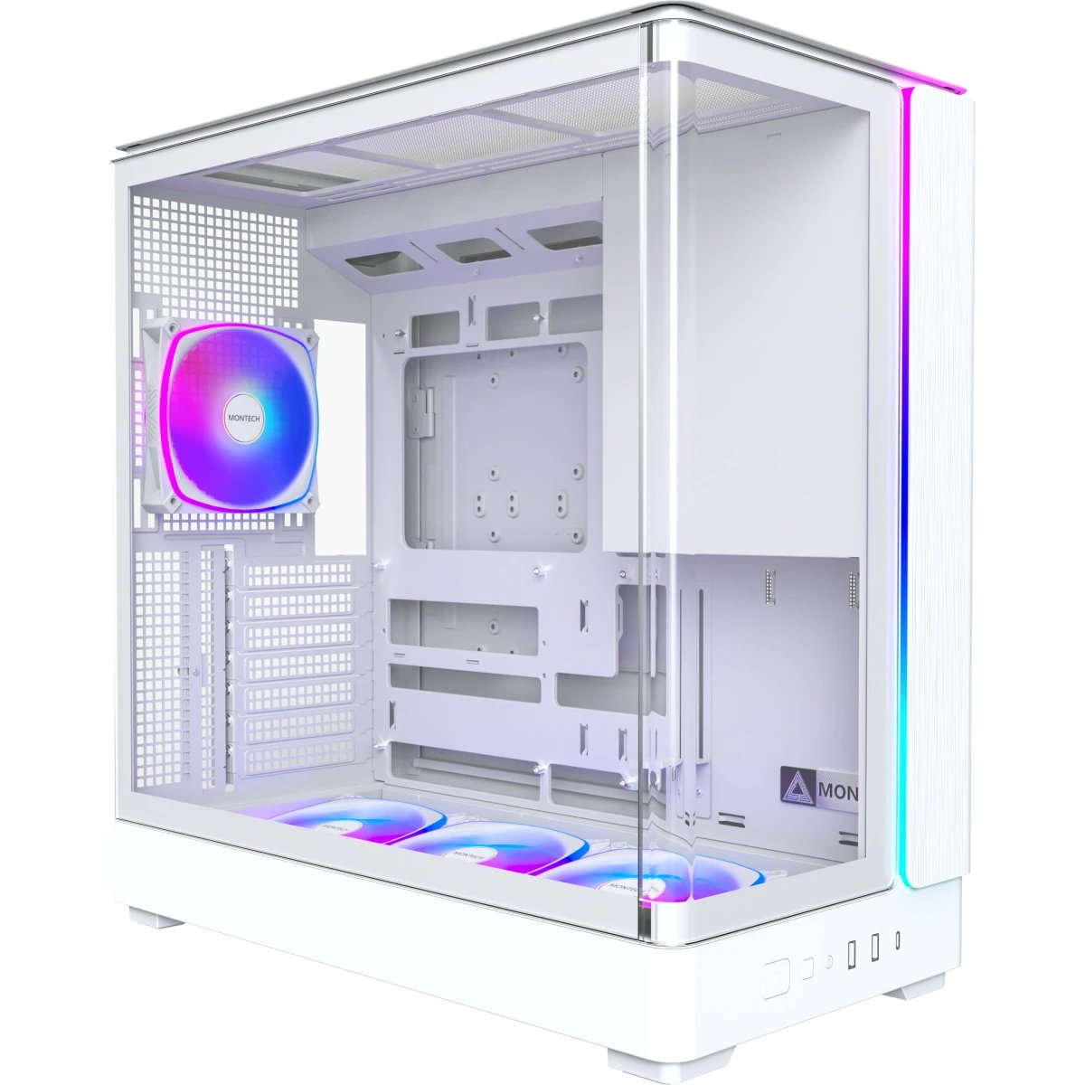 Корпус Montech King 45 Pro White / ATX / 4x120mm ARGB fans