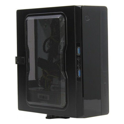 Корпус POWERMAN EQ101 (6117414) Desktop / SFF, mini-ITX, 200W PM-200ATX, USB3.0x2 + Audio, черный