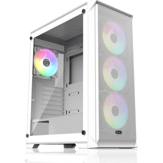 Корпус RAIJINTEK CO LTD Arcadia 41-MS4 (0R20B00268), без БП, Midi-Tower, TG, 1x120mm + ARGB, 2xUSB-A 3.0 1xUSB-C, ATX, mITX White