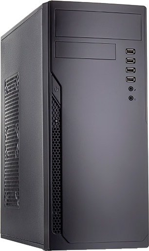 Корпус Foxline FL-301 450W black ATX FL-301-FZ450R-U32, w/450W ATX PSU, 2xUSB2.0,2xUSB3.0, Audio, w/o FAN, w pwr cord