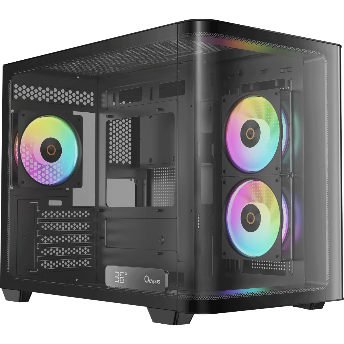 Корпус Ocypus Iota C50 BK Curve ARGB Digital mATX без БП (Iota-C50-BKD300CD-GL)