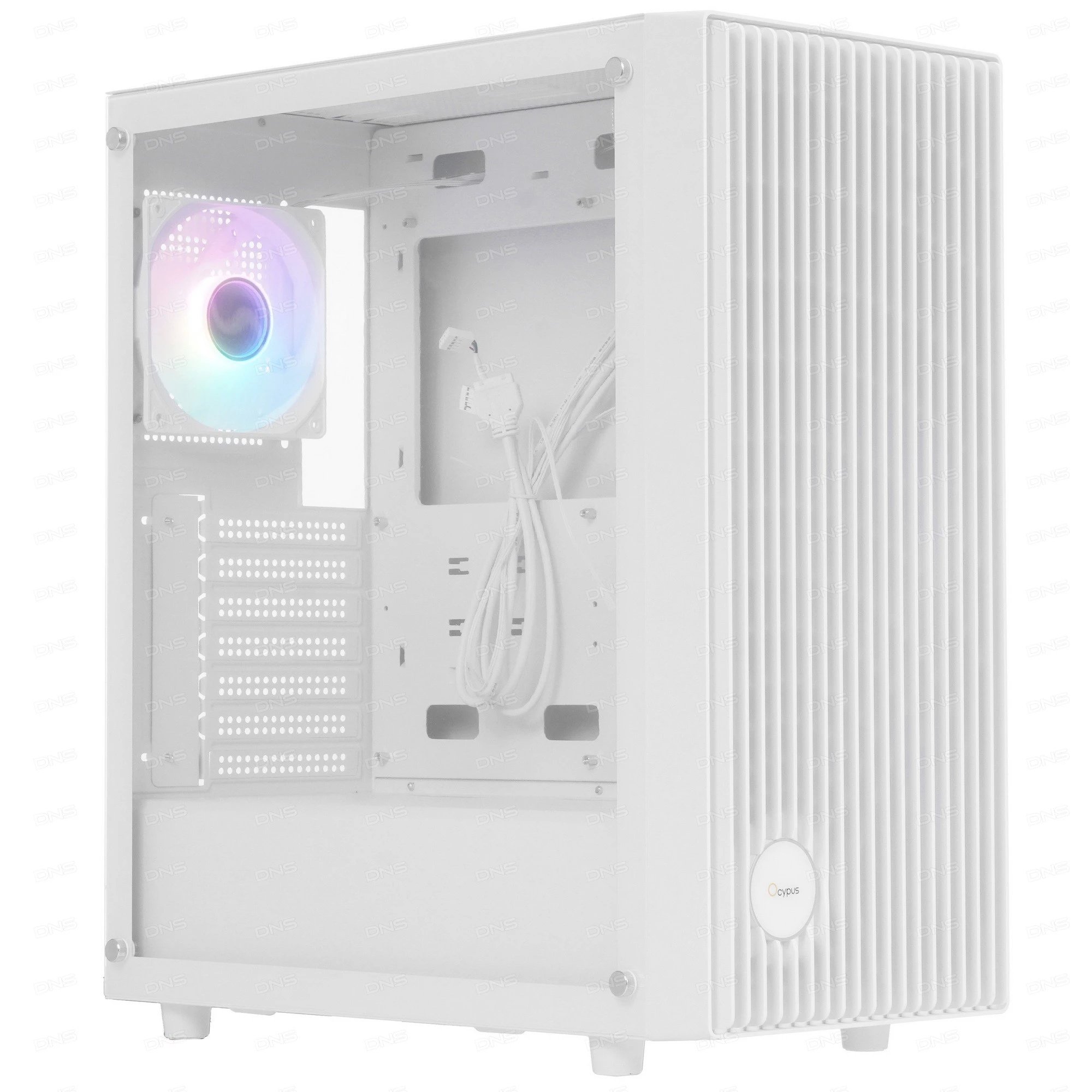 Корпус Ocypus Gamma C70 WH ARGB (Gamma-C70-WHG400XX-GL) (ATX, без БП, 1хUSB2.0, 1хUSB3.0, с окном)