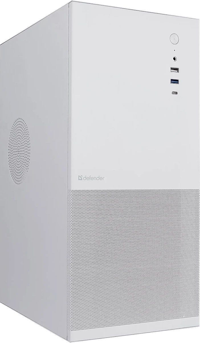 Корпус DEFENDER Apex Metal XL (25032) Miditower ATX Micro-ATX Mini-ITX W/O PSU USB1.1+3.0+Type-C+audio белый