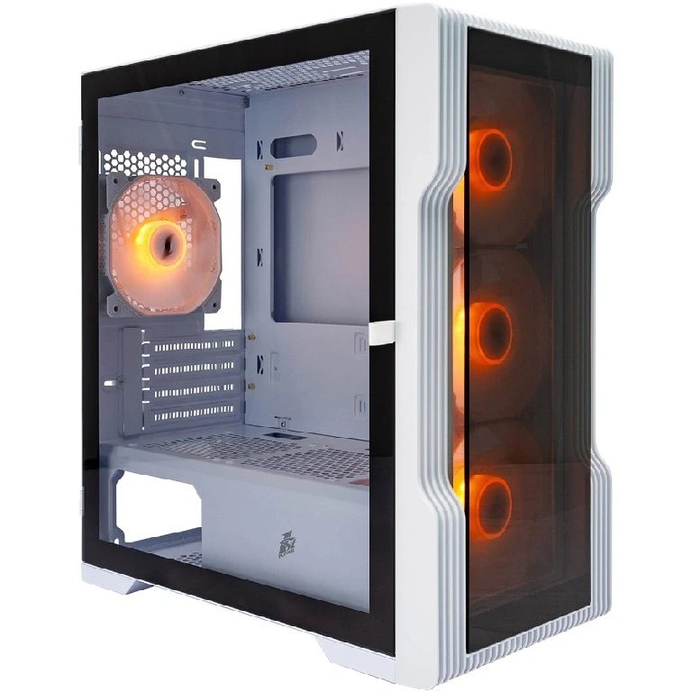 Корпус 1STPLAYER Trilobite T3-G ARGB White (T3-G-WH-4F7-W) / mATX / 4x120mm ARGB fans