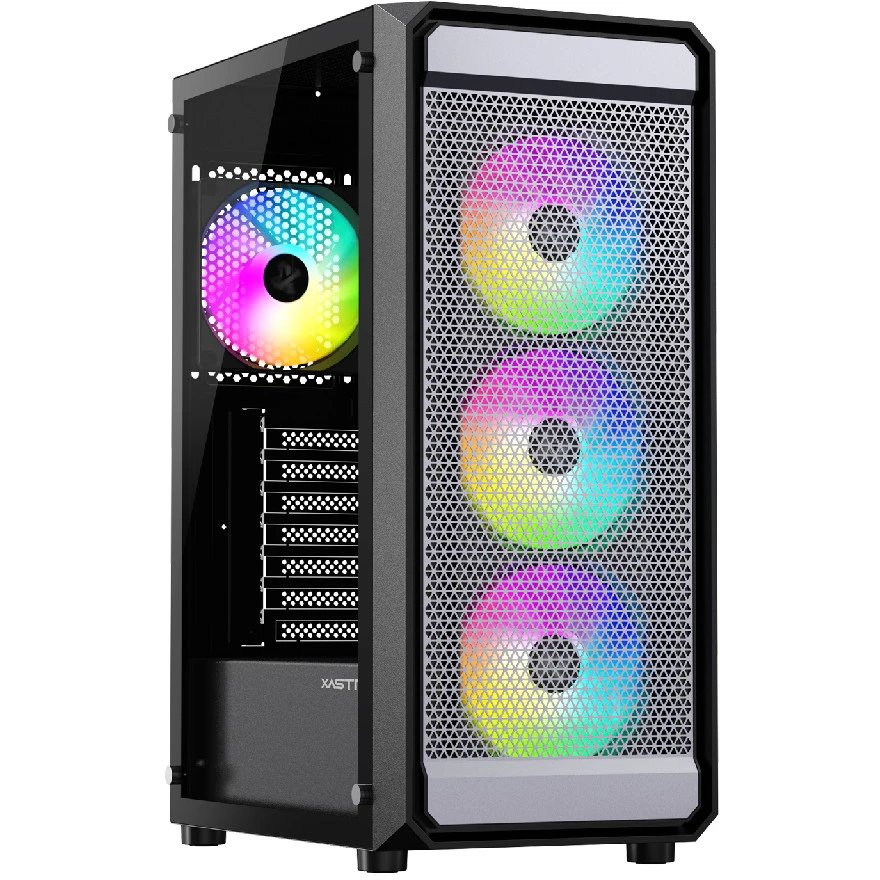 Корпус XASTRA A403 4ARGB Black (A403-4FC12A) ATX/Mesh  tempered glass 4x120mm ARGB PWM fans