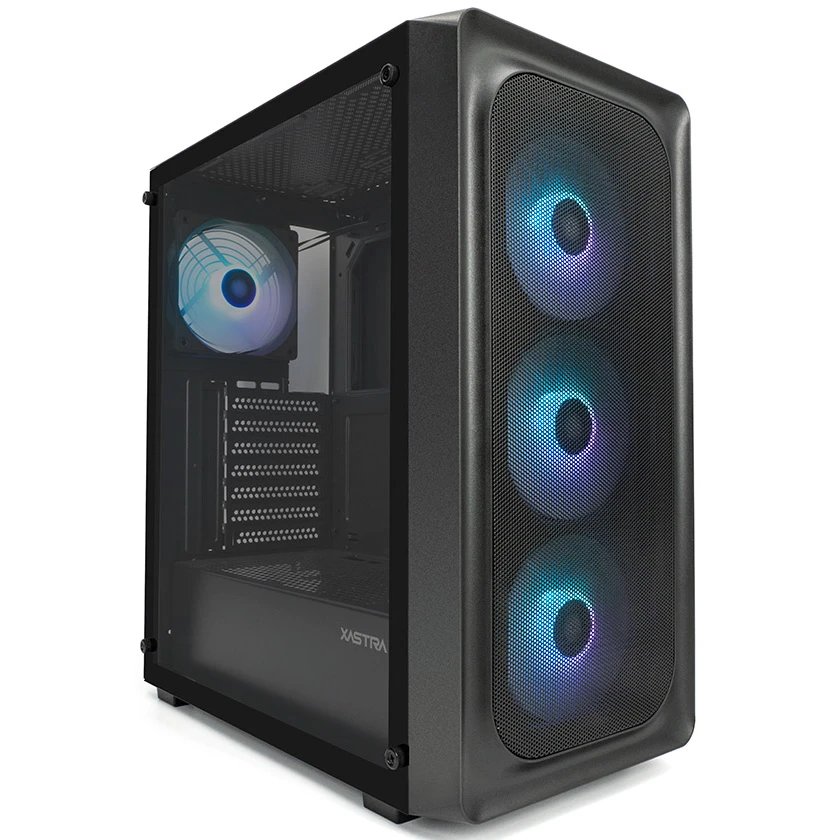 Корпус XASTRA A407 4ARGB Black (A407-4FC12A) ATX/Mesh/ tempered glass / 4x120mm ARGB PWM fans